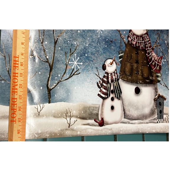 Collections Etc Decorative Snowman Scene Dishwasher Magnet Cover‎ Winter Holiday - Picture 5 of 6